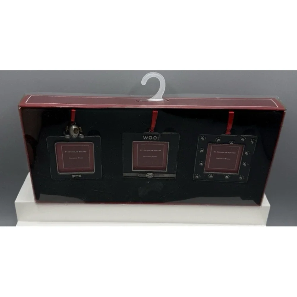 St. Nicholas Square - Set of 3 Photo Frames (Dog, Woof, Paw Print)